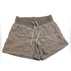 Athleta Cabo Linen Women’s 4” Shorts Gray Size 2